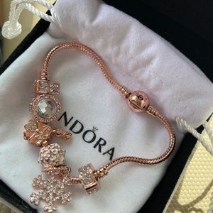 Pandora bracelet with charms